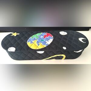 Stunning SilkScapes Hand Painted Silk Scapes Quilted Box & Cover Earth Star Moon